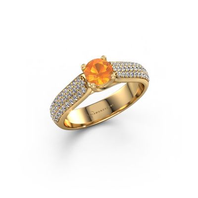 Verlobungsring Leoness 585 Gold Citrin 5 mm