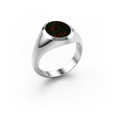 Signet ring Herman 2 950 platinum bloodstone 12x10 mm