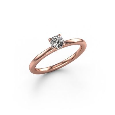Engagement ring Simone CUS 2 585 rose gold diamond 0.362 crt