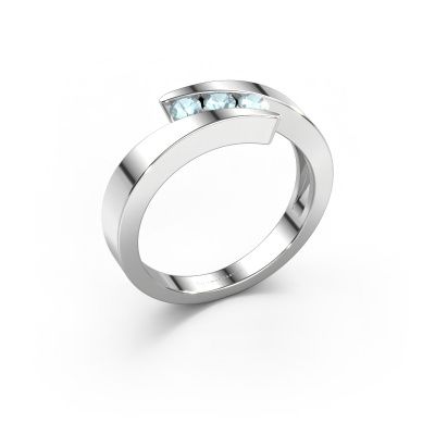 Ring Gracia 950 platinum aquamarine 2.7 mm