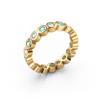 Stackable ring Edwina 2 585 gold blue topaz 2.5 mm