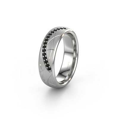 Trauring WH2060L36CM 950 Platin Schwarz Diamant ±6x2.2 mm