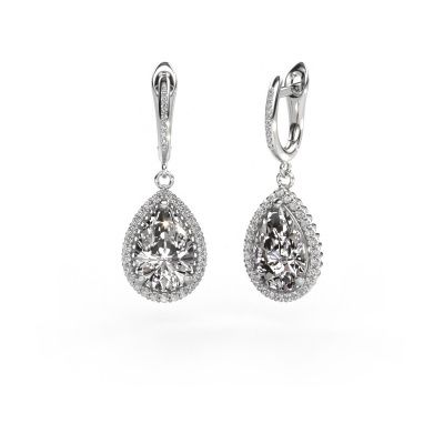 Drop earrings Tilly per 4 585 white gold diamond 3.00 crt