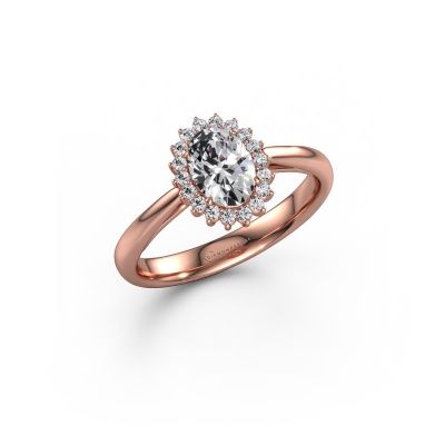 Engagement ring Tilly ovl 1 585 rose gold lab grown diamond 0.70 crt