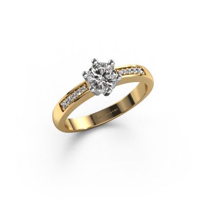 Engagement ring Luna 2 585 gold zirconia 5 mm
