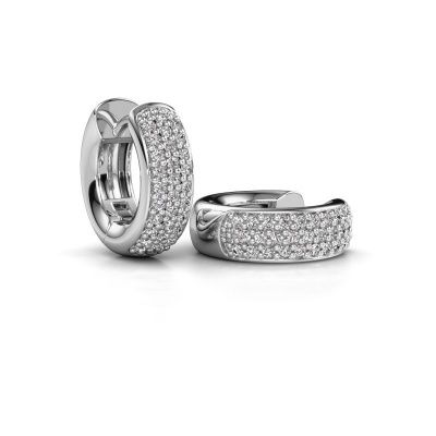 Hoop earrings Lana 585 white gold diamond 0.402 crt