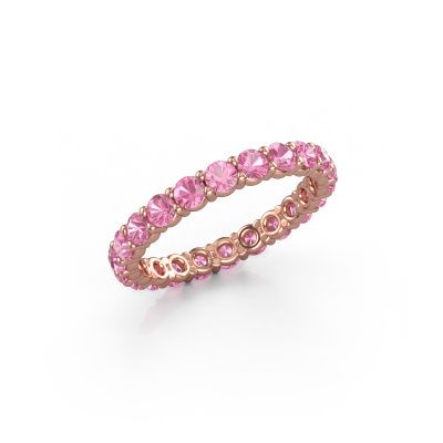 Bague superposable Heddy rnd 2.7 585 or rose saphir rose 2.7 mm