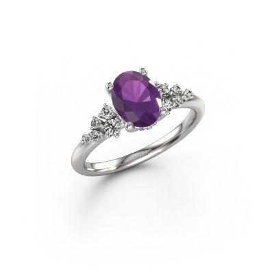 Verlobungsring Emma OVL 950 Platin Amethyst 8x6 mm