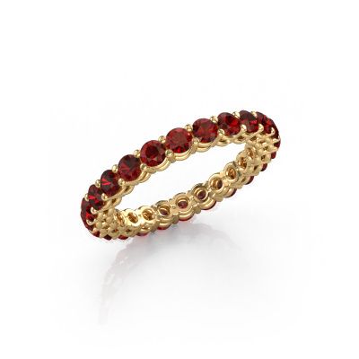 Stackable ring Michelle full 2.7 585 gold garnet 2.7 mm