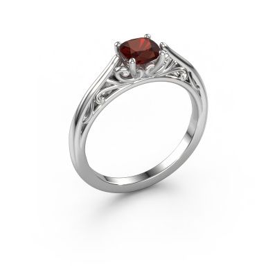 Verlobungsring Shannon cus 950 Platin Granat 5 mm