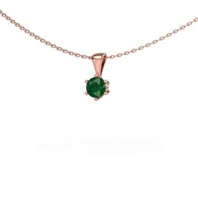 Necklace Fay 585 rose gold emerald 4.7 mm