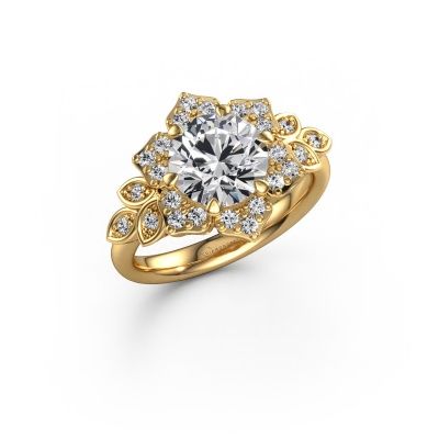 Engagement ring Tatjana 585 gold lab grown diamond 2.342 crt