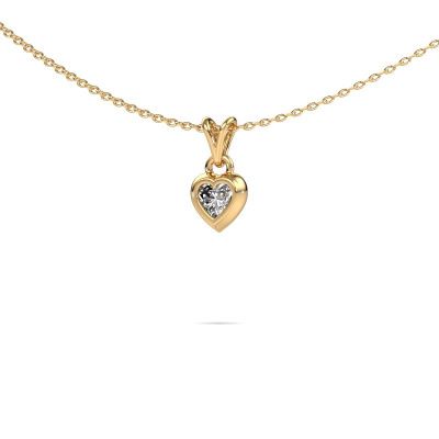 Pendant Charlotte Heart 585 gold lab grown diamond 0.25 crt