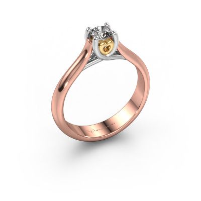 Engagement ring Nisa 585 rose gold diamond 0.30 crt