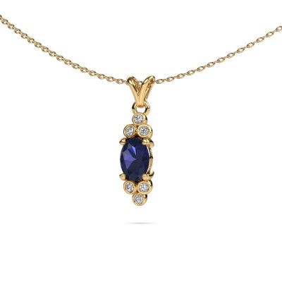 Pendant Lucy 2 585 gold sapphire 7x5 mm