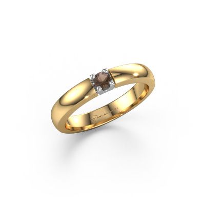 Ring Rianne 1 585 gold smokey quartz 3 mm