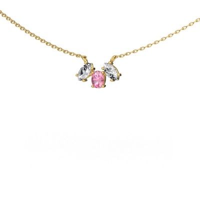 Necklace Rachal 585 gold pink sapphire 4x3 mm