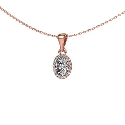 Hanger Seline ovl 585 rosé goud lab-grown diamant 0.800 crt