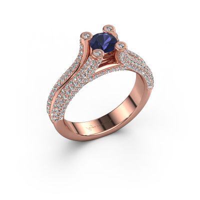 Engagement ring Stefanie 2 585 rose gold sapphire 5 mm