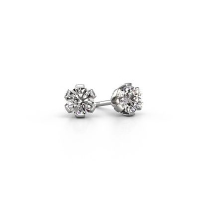 Clous d'oreilles Julia 950 platine diamant 0.30 crt