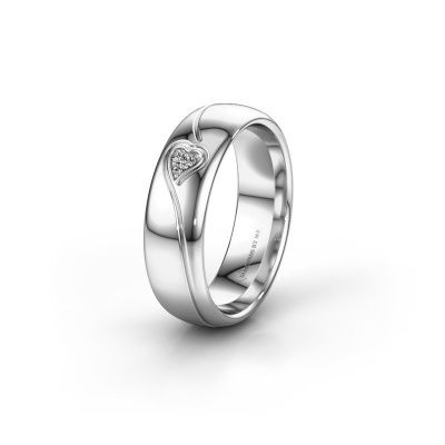 Wedding ring WH0168L36AP 950 platinum diamond ±6x1.7 mm