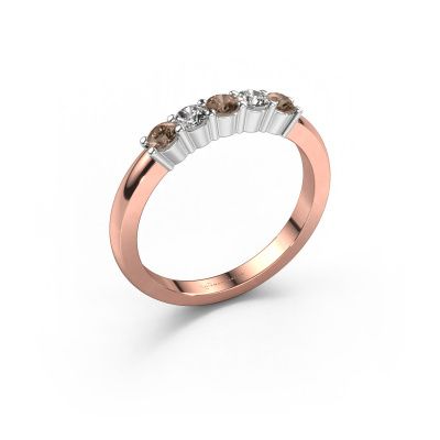 Ring Yasmin 5 585 Roségold Braun Diamant 0.50 crt