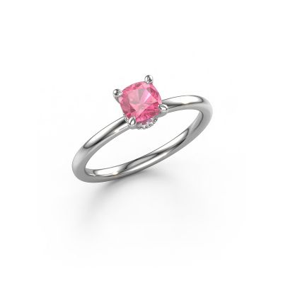Verlobungsring Crystal CUS 3 585 Weißgold Pink Saphir 5 mm
