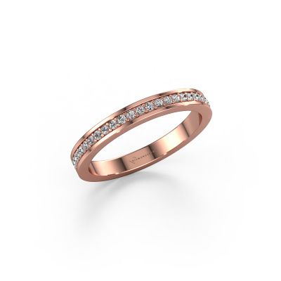Stackable ring SRH0030B20H4 585 rose gold lab grown diamond 0.173 crt