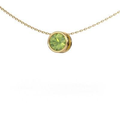 Pendant Lavon RND 585 gold peridot 6.5 mm
