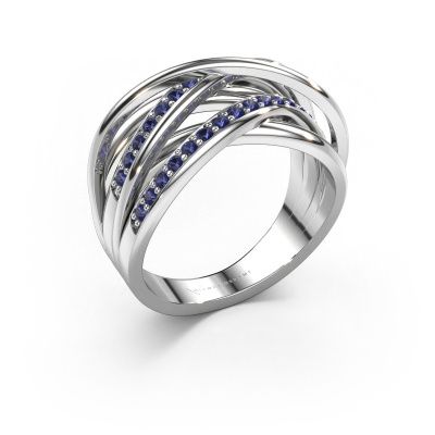 Ring Fem 2 585 white gold sapphire 1.5 mm
