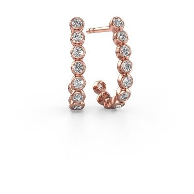 Clous d'oreilles Nova 585 or rose diamant 0.810 crt