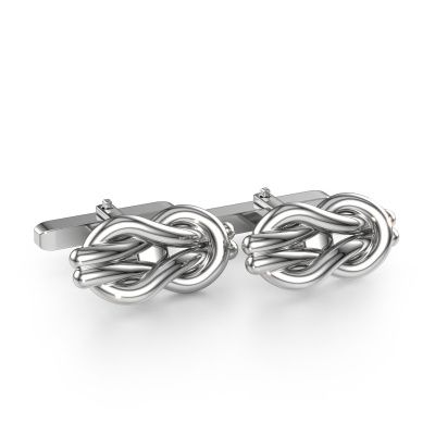 Cufflinks Knot 585 white gold