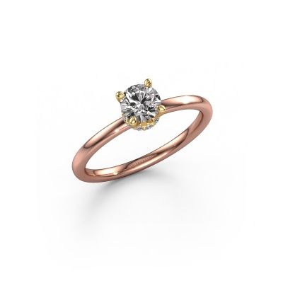 Verlobungsring Crystal RND 3 585 Roségold Diamant 0.40 crt