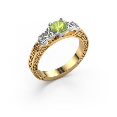 Engagement ring Gillian 585 gold peridot 5 mm