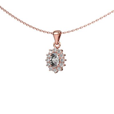 Hanger Margien 585 rosé goud diamant 0.40 crt
