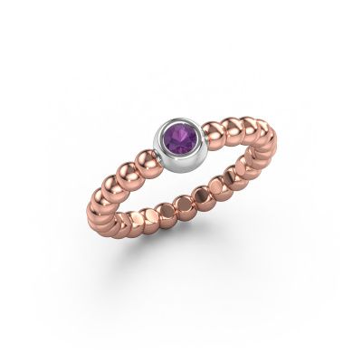 Vorsteckring Dini 585 Roségold Amethyst 3 mm
