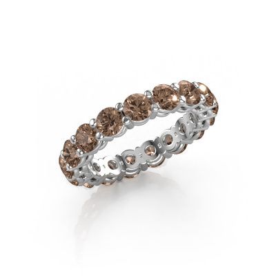Stackable ring Michelle full 3.7 950 platinum brown diamond 3.60 crt
