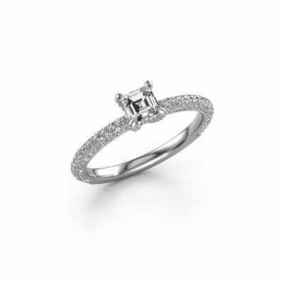 Engagement ring Saskia 2 ash 585 white gold diamond 0.918 crt