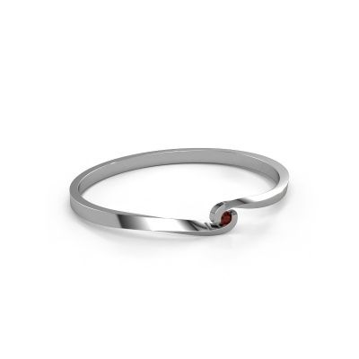 Bangle Sheryl 585 white gold garnet 3.7 mm