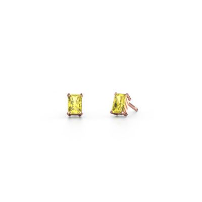 Stud earrings Sam RAD 585 rose gold yellow lab grown diamond 6x4 mm