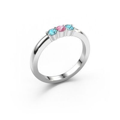 Ring Yasmin 3 585 white gold pink sapphire 3 mm