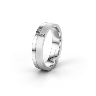 Wedding ring WH0157L14XPM 950 platinum diamond ±4x1.4 mm