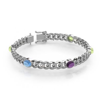 Link link bracelet Corinne 5 8mm 585 white gold