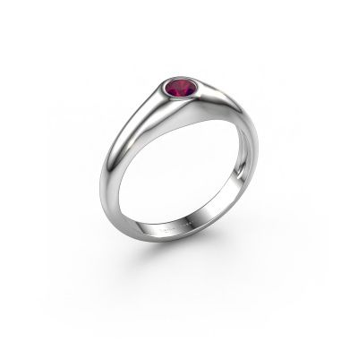 Pinkring Thorben 585 witgoud rhodoliet 5 mm