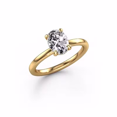 Engagement ring Simone OVL 2 585 gold lab-grown diamond 1.17 crt