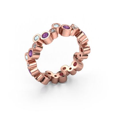 Ring Tessa 585 rose gold amethyst 2.5 mm