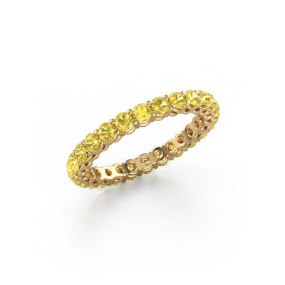 Stackable ring Michelle full 2.4 585 gold yellow sapphire 2.4 mm