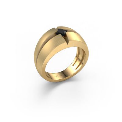 Herrenring Rens 585 Gold Schwarz Diamant 0.30 crt
