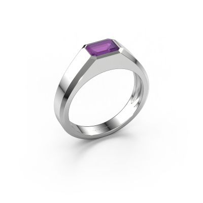 Men's ring Dylan 1 950 platinum amethyst 7x5 mm