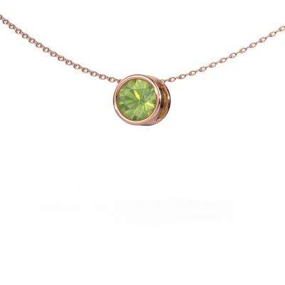 Pendant Lavon RND 585 rose gold peridot 6.5 mm